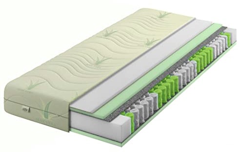 Materac 140x200 sprężynowy kieszeniowy Aloe Vera H3/H3 średni 20cm
