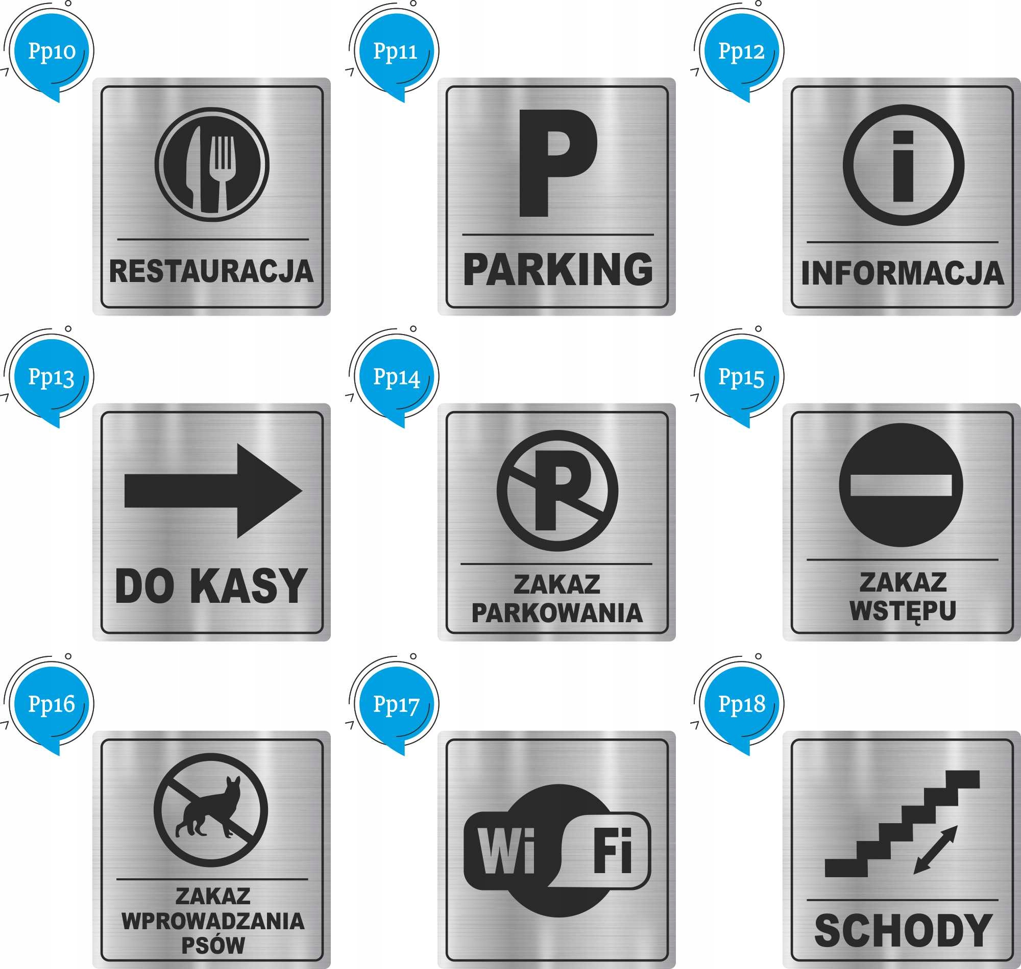 Tabliczka nierdzewna Piktogram WC TOALETA złota Marka inny