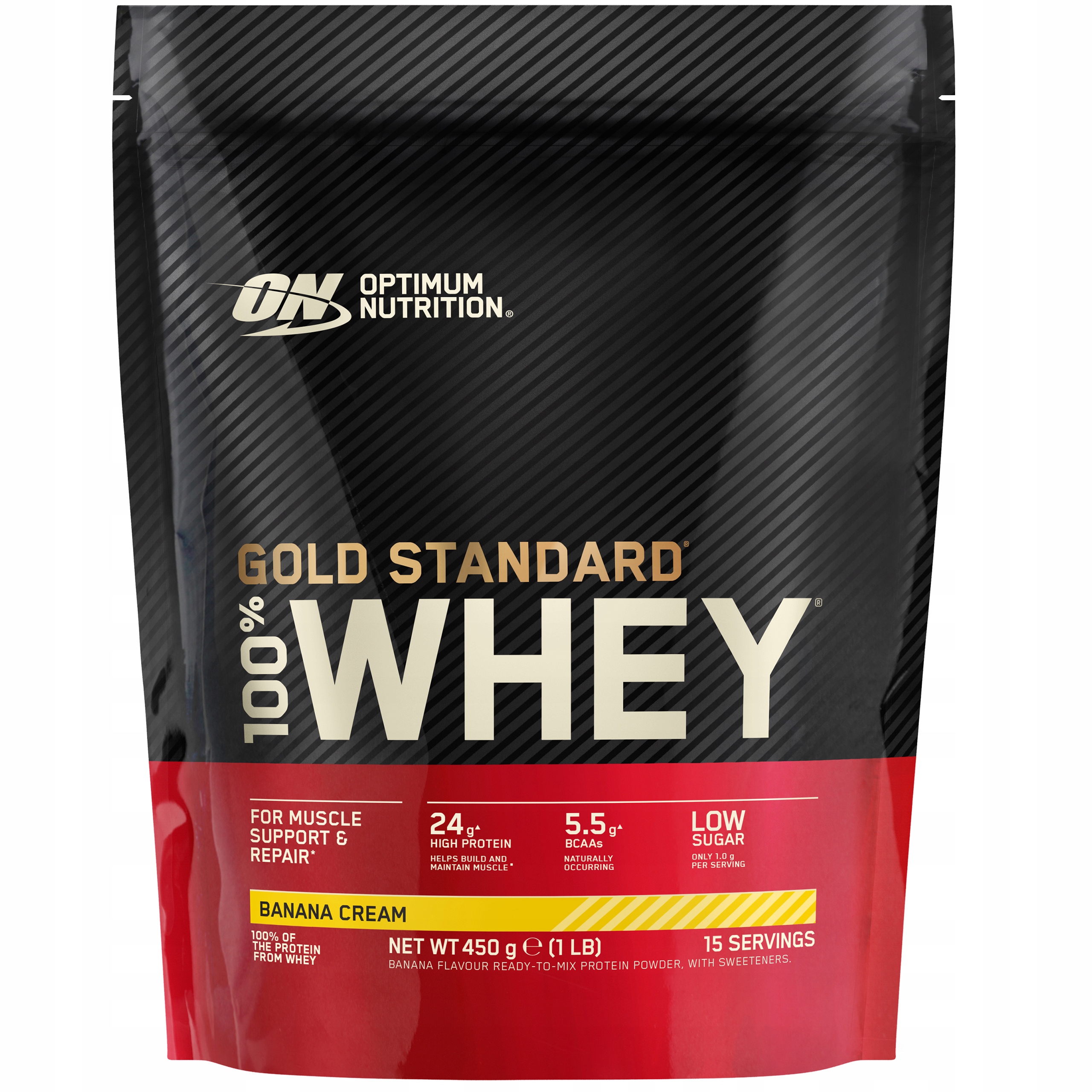 Protein Optimum Nutrition Gold Standard Whey 450 g Banánový krém 15 porcí