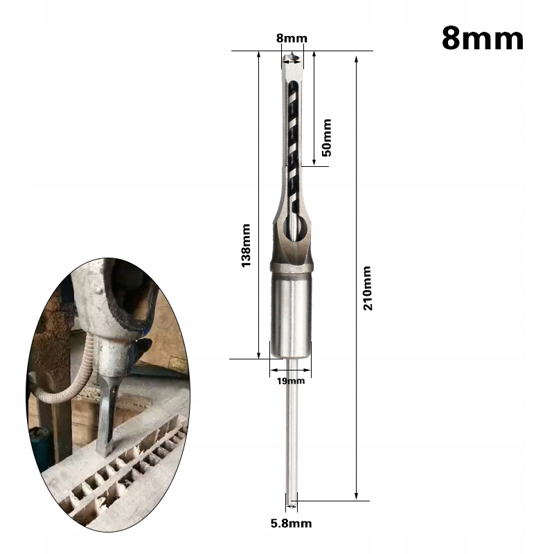 Wiertło do wiercenia otworów kwadratowych 6el Kod producenta ASV-WFS-6