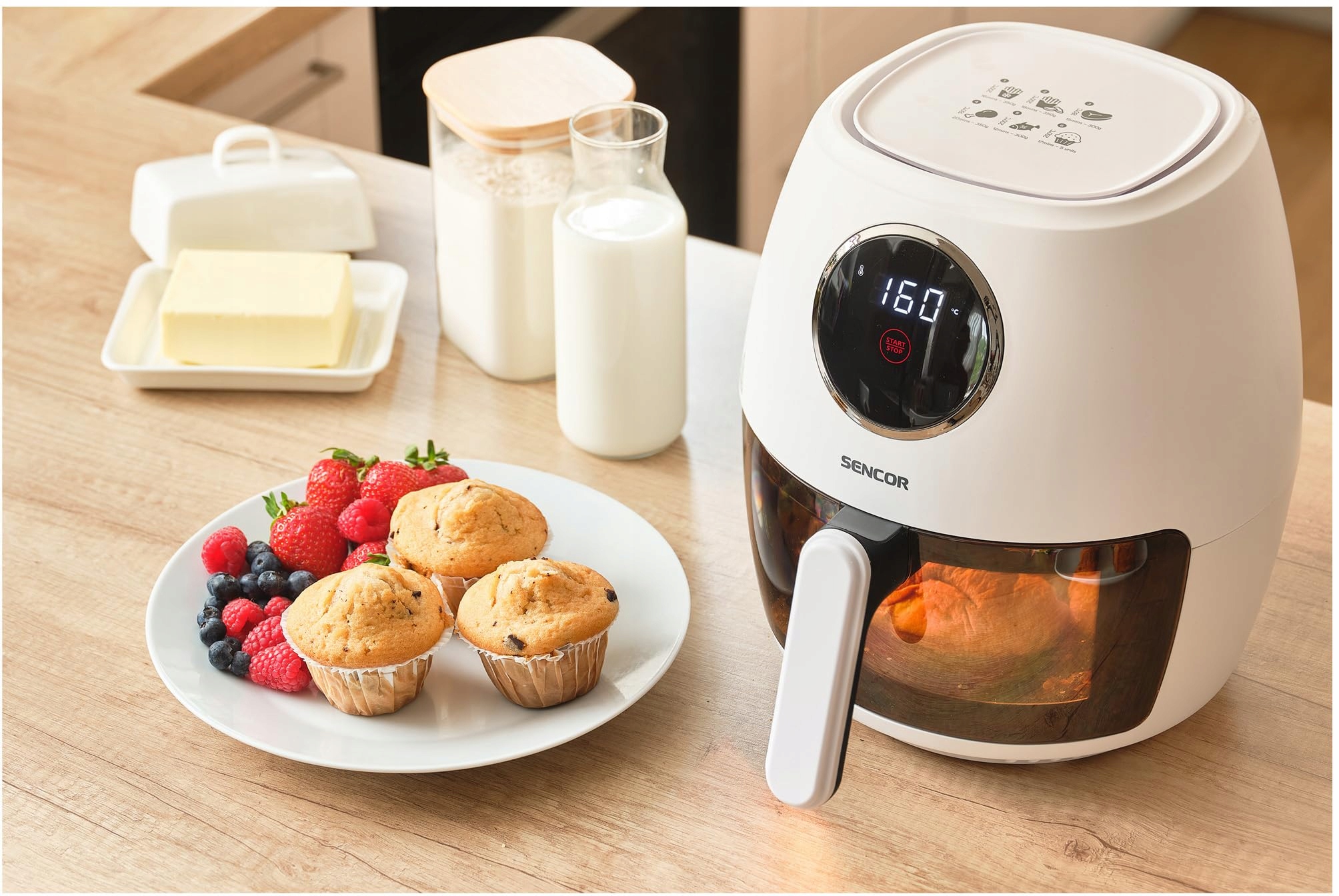 SENCOR Frytkownica Beztłuszczowa SFR 5340WH Zdrowe Gotowanie 1500W — miniatura 3