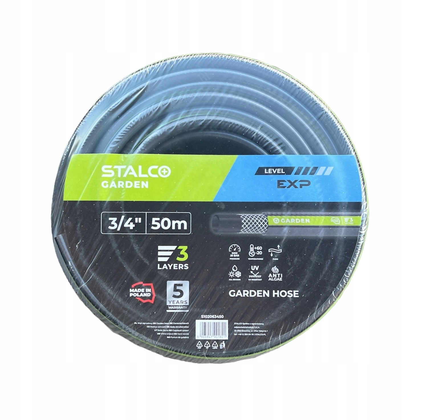 Stalco Záhradná Hadica 3/4" 50 m Expert Premium 3 Vrstvová