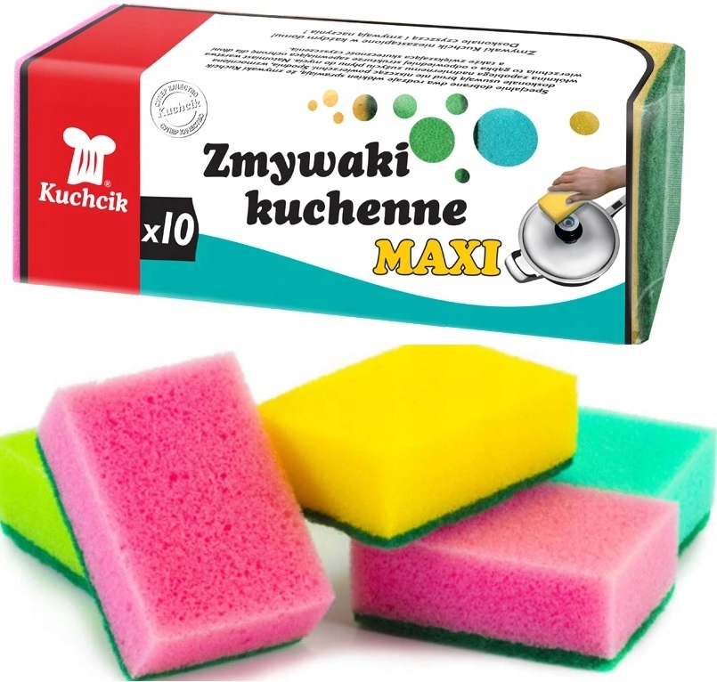 

Zmywaki Kuchenne Gąbki Do Mycia Naczyń Maxi 10szt