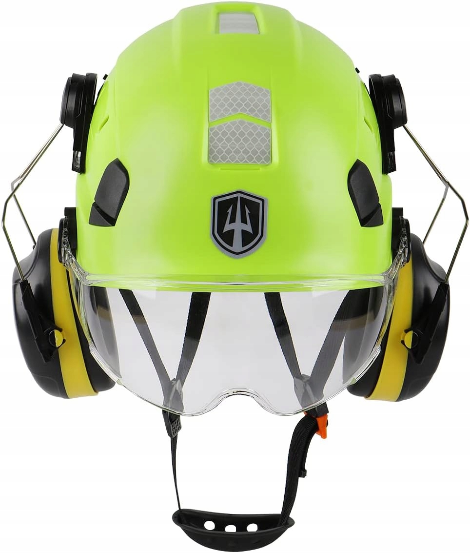 Green Devil kask ochronny 3w1 Abs wentylowany z ochroną słuchu EN397