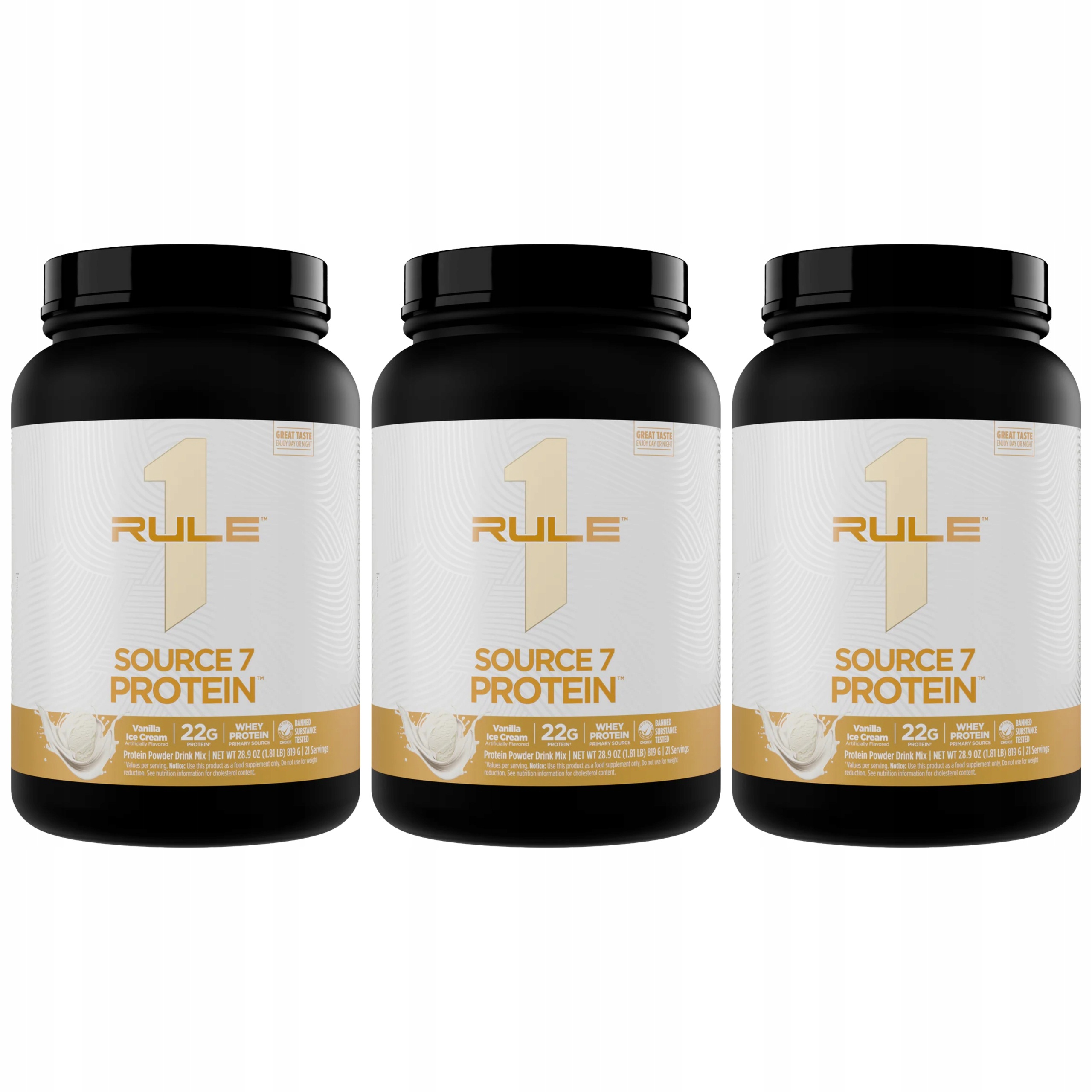3x Protein Rule1 R1 Source 7 Protein 800 g Doplněk Stravy Izolát Wpc Wpi Sušenka