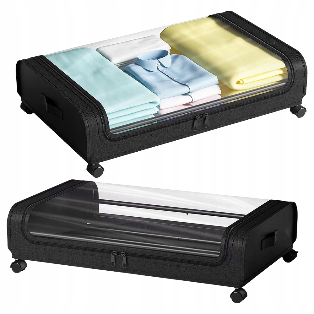 2X Kontejner Pod Postel S Okénkem A Kolečky 78.5X44X16 CM