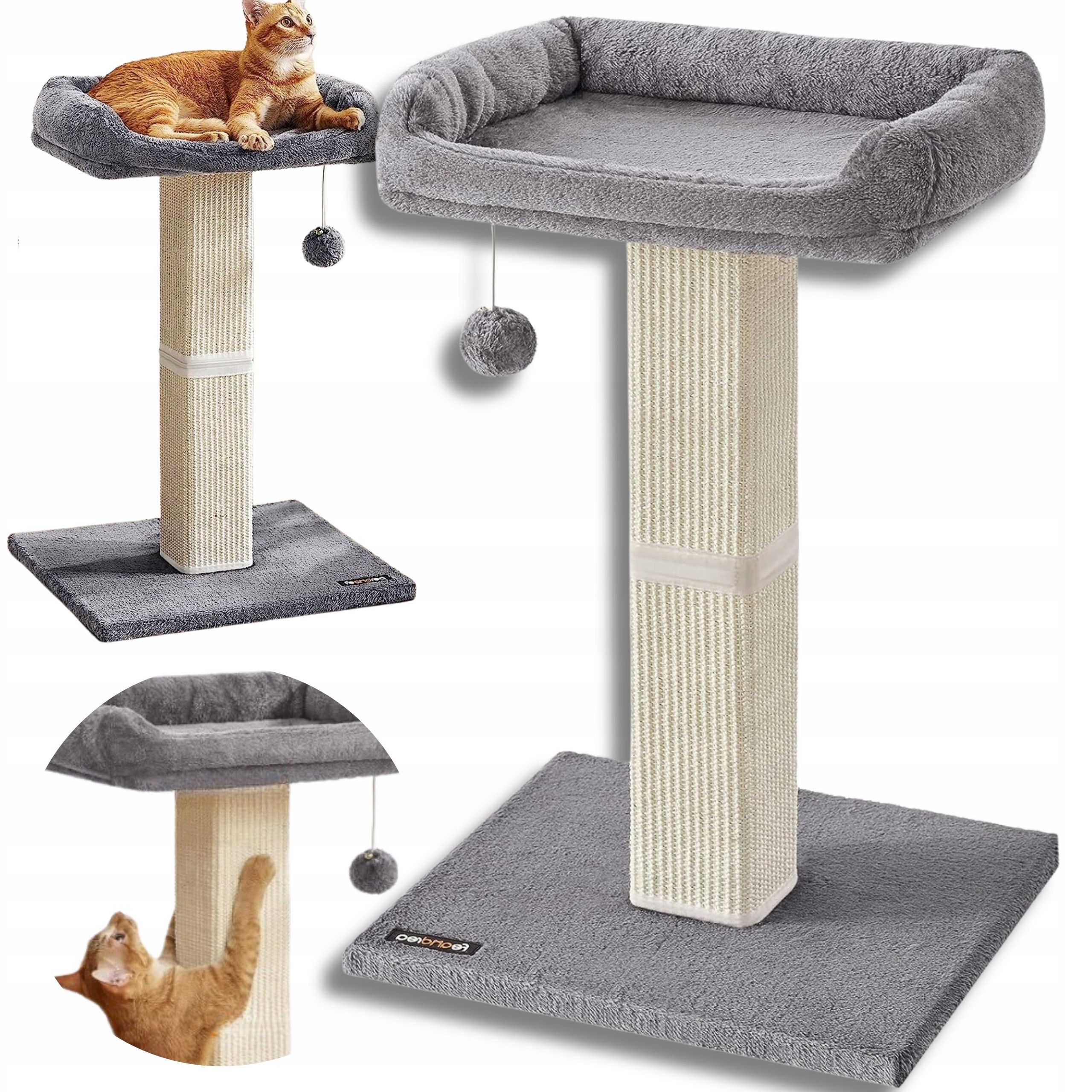 Drapak Dla Kota Stabilny Sizal Legowisko Słupek Leżak Platforma 71cm