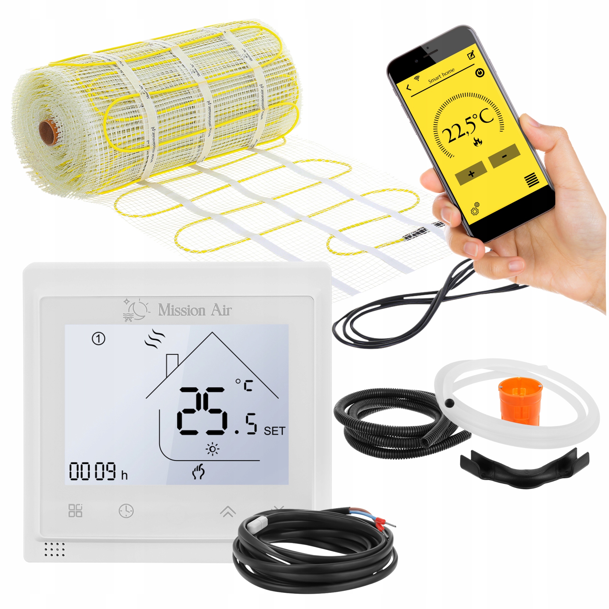 

Zestaw Mata grzewcza pod płytki MA-160W/m² 7m²