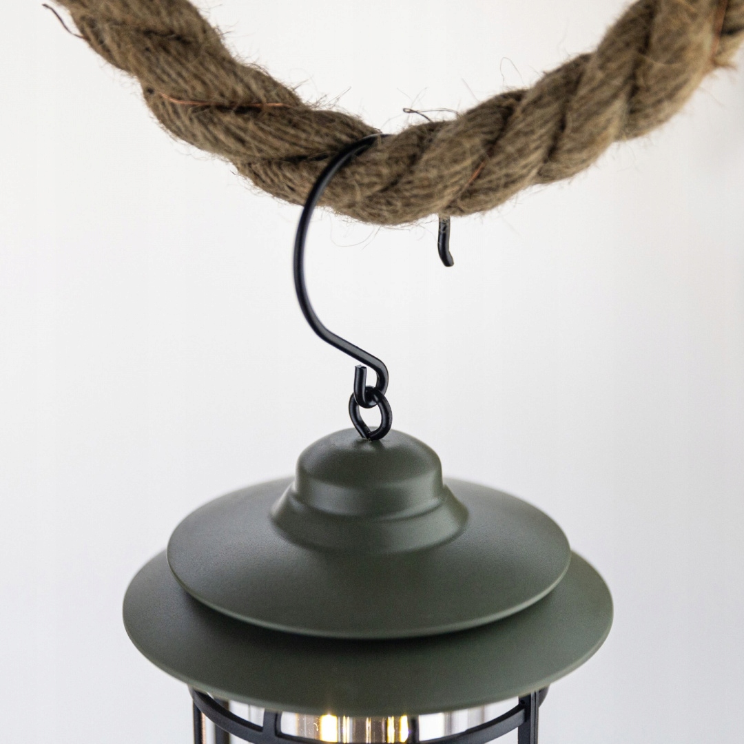 LAMPA KEMPINGOWA LATARNIA LAMPION LED AKUMULATOR Cechy dodatkowe wejście USB z możliwością postawienia z uchwytem do zawieszenia