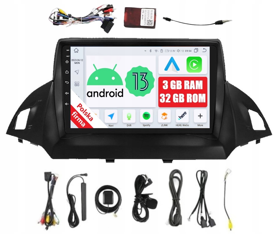 Rádio 2DIN Android Ford Escape Dsp Carplay Lte 3GB