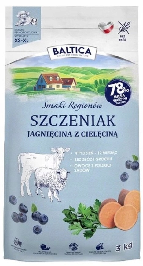 Baltica Smaki Regionów Szczeniak Jagnięcina z cielęciną All Breeds 3kg
