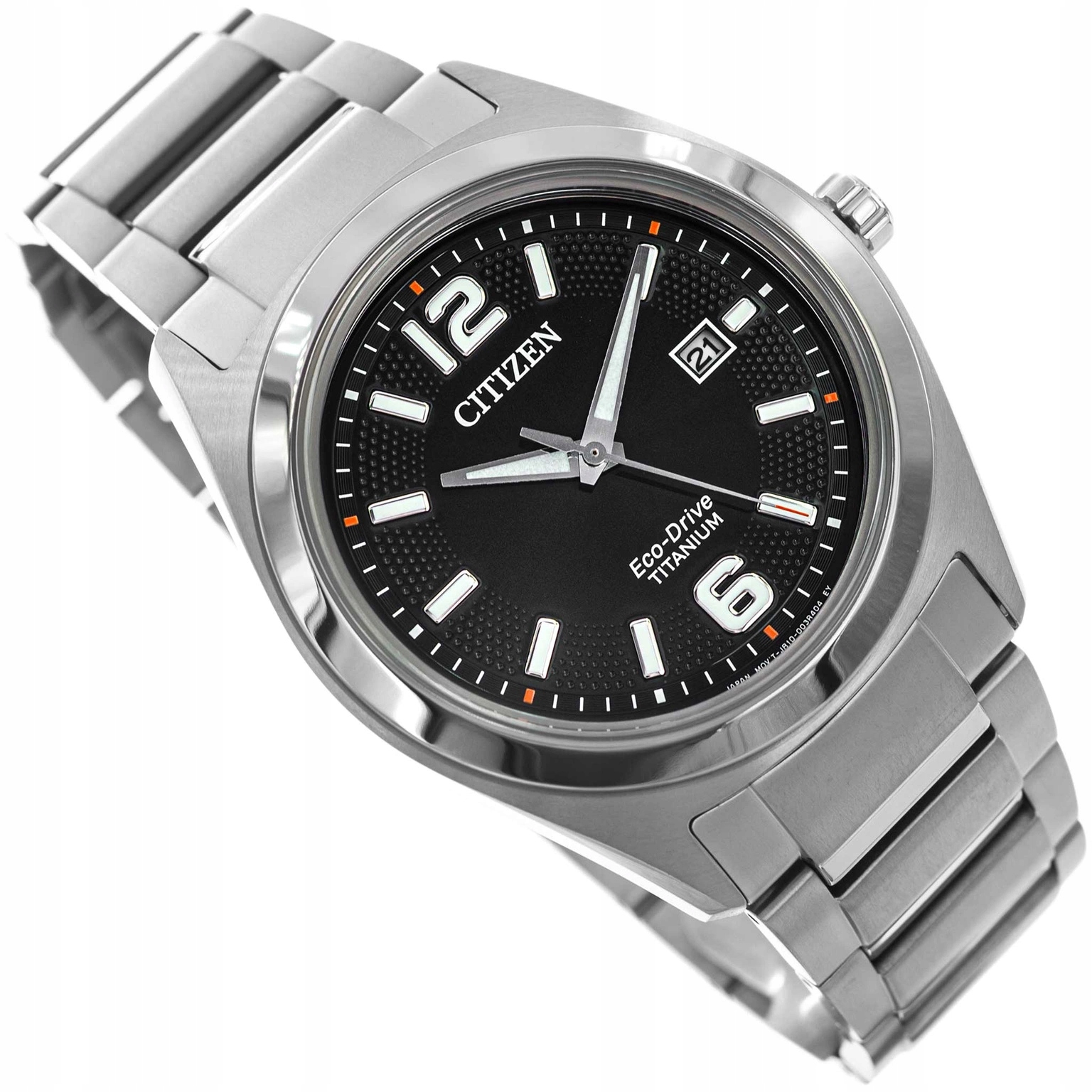 Pánské Hodinky Citizen AW1641-81E Titanium Stříbrné S Datem Na Ocelovém Náramku