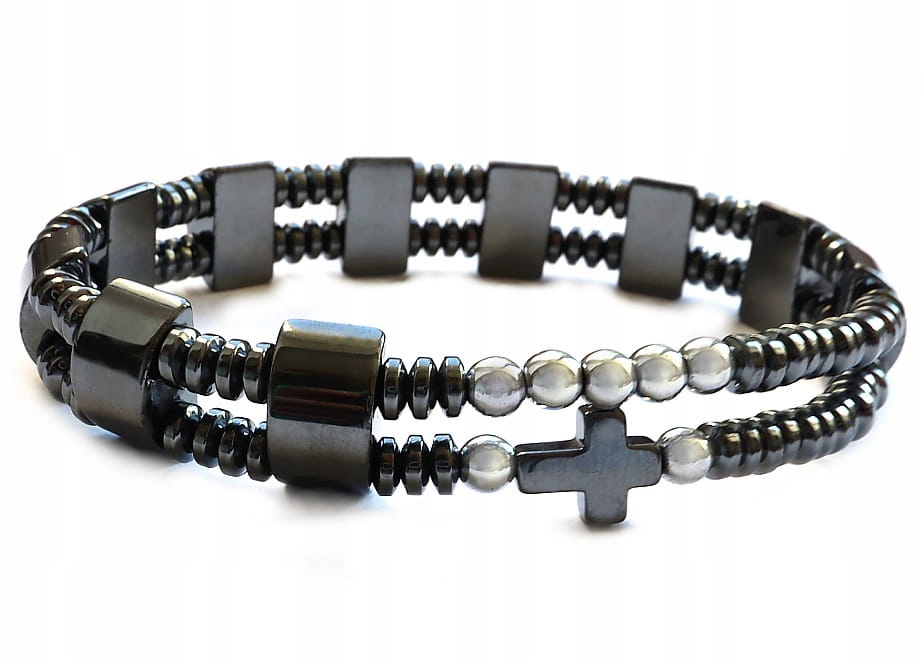 

Męski Różaniec Na Rękę bransoletka Hematyt