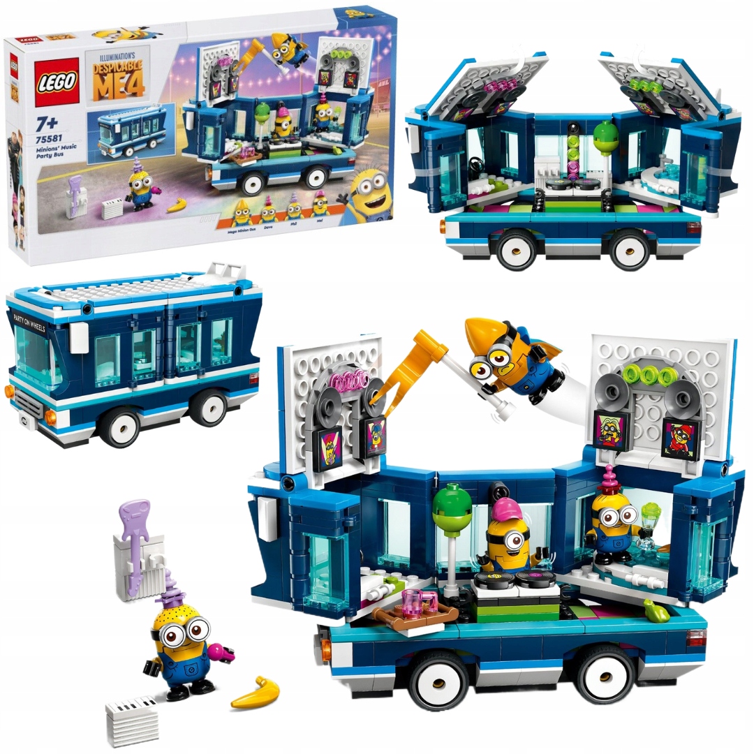 Lego Mimoni 75581 Párty autobus Minionků 2v1 Diskotéka Párty