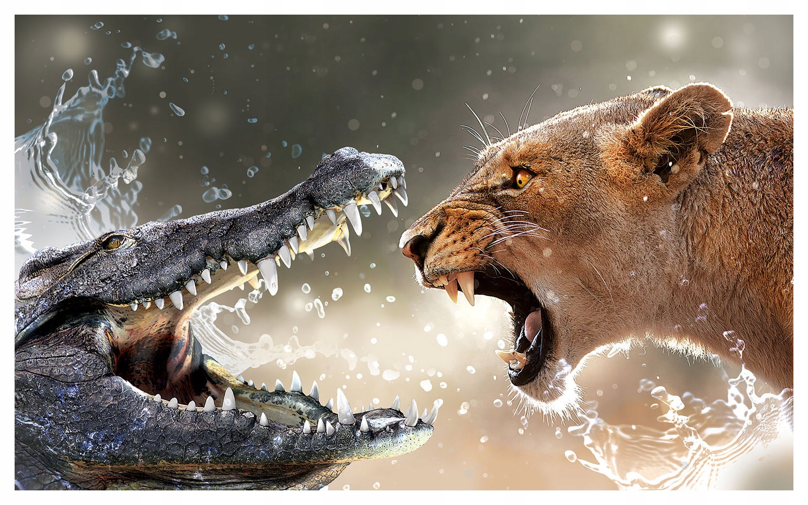 Fototapeta Krokodíl vs. levica Agresia Divoké zvieratá 312x219 lepidlo