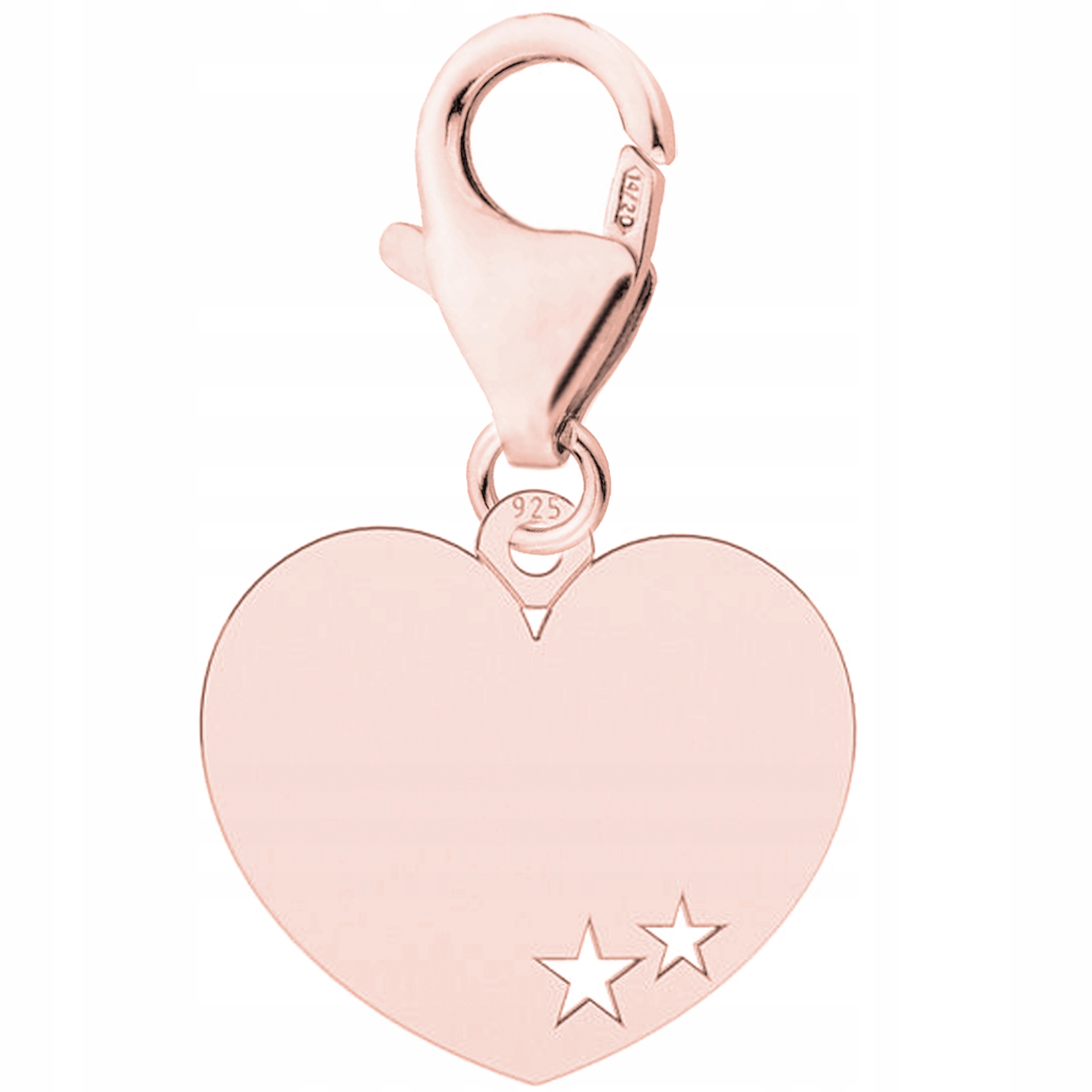 Přívěsek Pozlacené srdce Hvězdičky Plech Srdíčko Hvězdy Stříbro 925