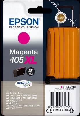 Atrament Epson Singlepack Magenta 405XL Durabrite Ultra C13T05H34010