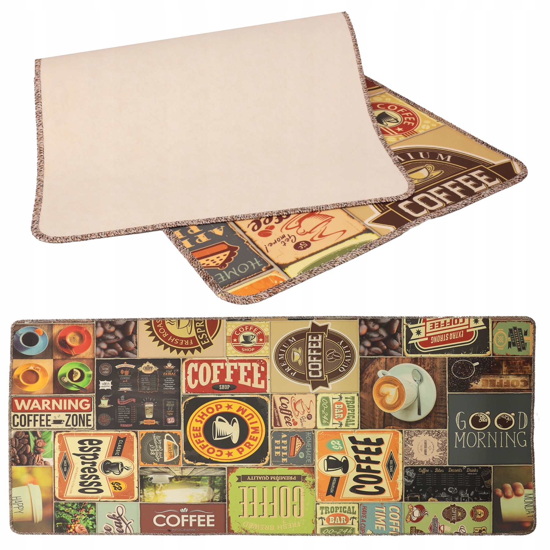 Koberec Do Kuchyně Vinylová Podlahová Rohož 180 X 110 CM Pvc Běhoun Kuchyňský