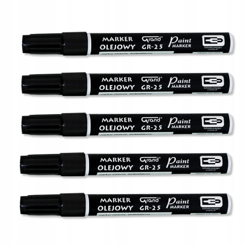 

Mazak Marker Olejowy Grand GR25 Czarny 1,8mm 5szt