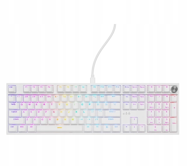 Klawiatura mechaniczna Genesis Thor 404 Us Rgb Gateron Yellow Pro Biała