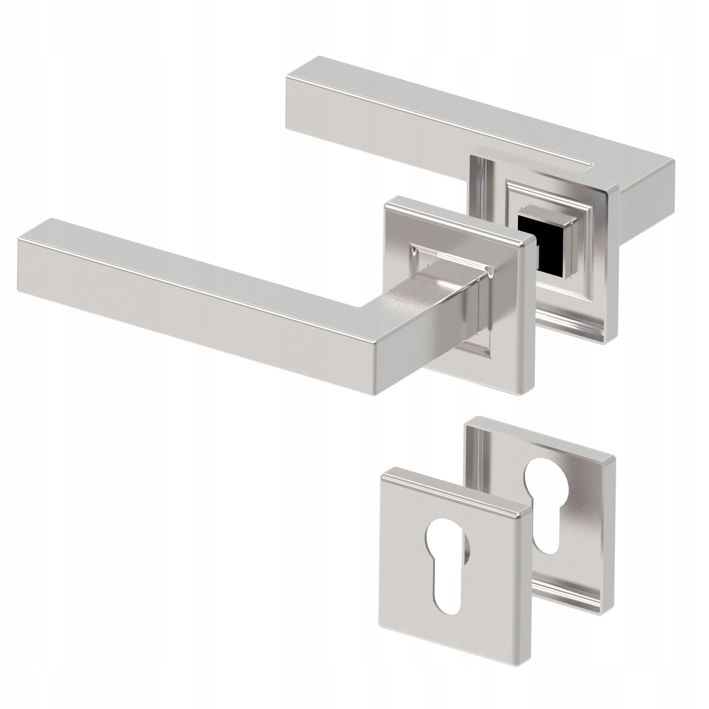 Nerezová úzká klika z profilu s rozetami