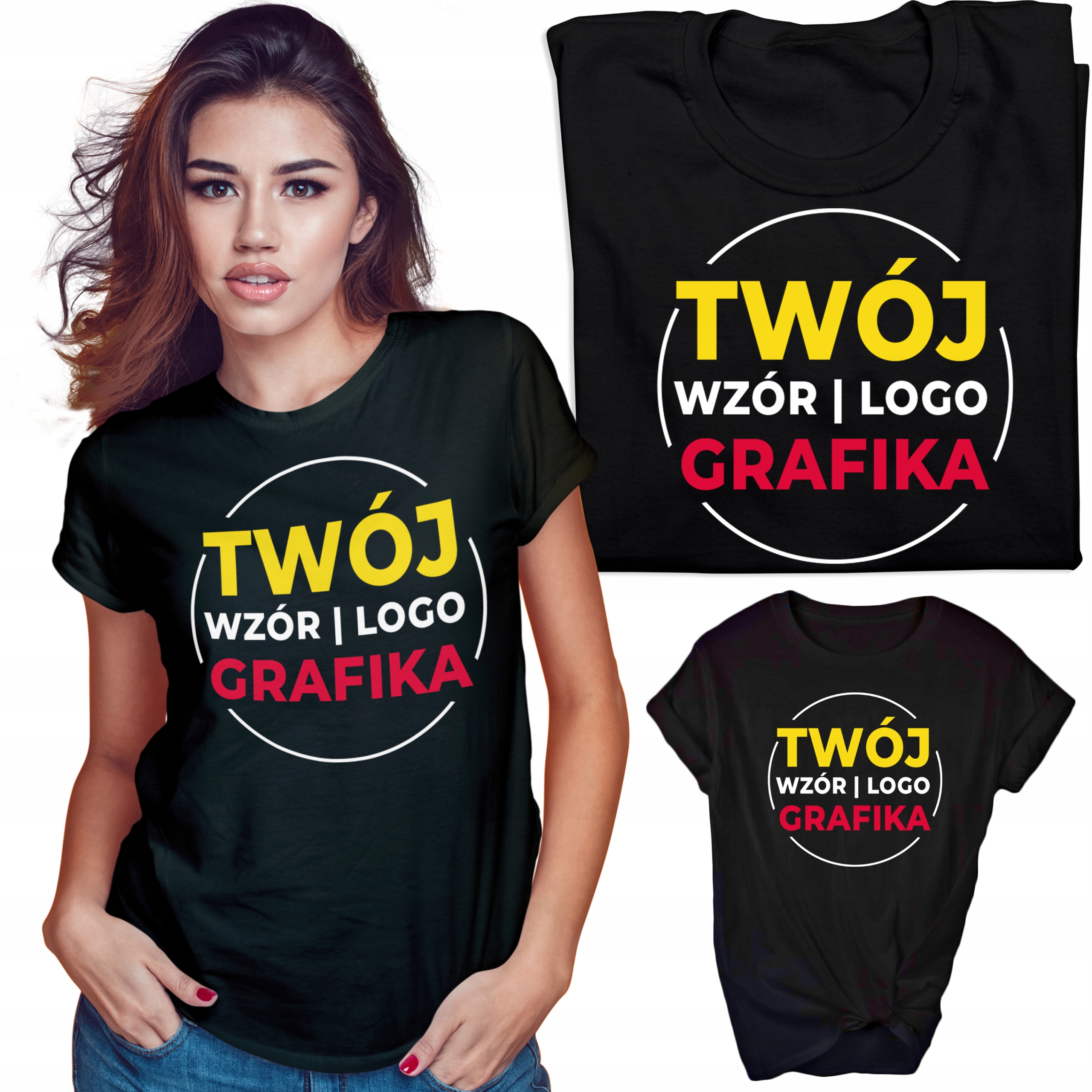 

Koszulka Damska Czarny Kreator Twoje Zdjęcie L