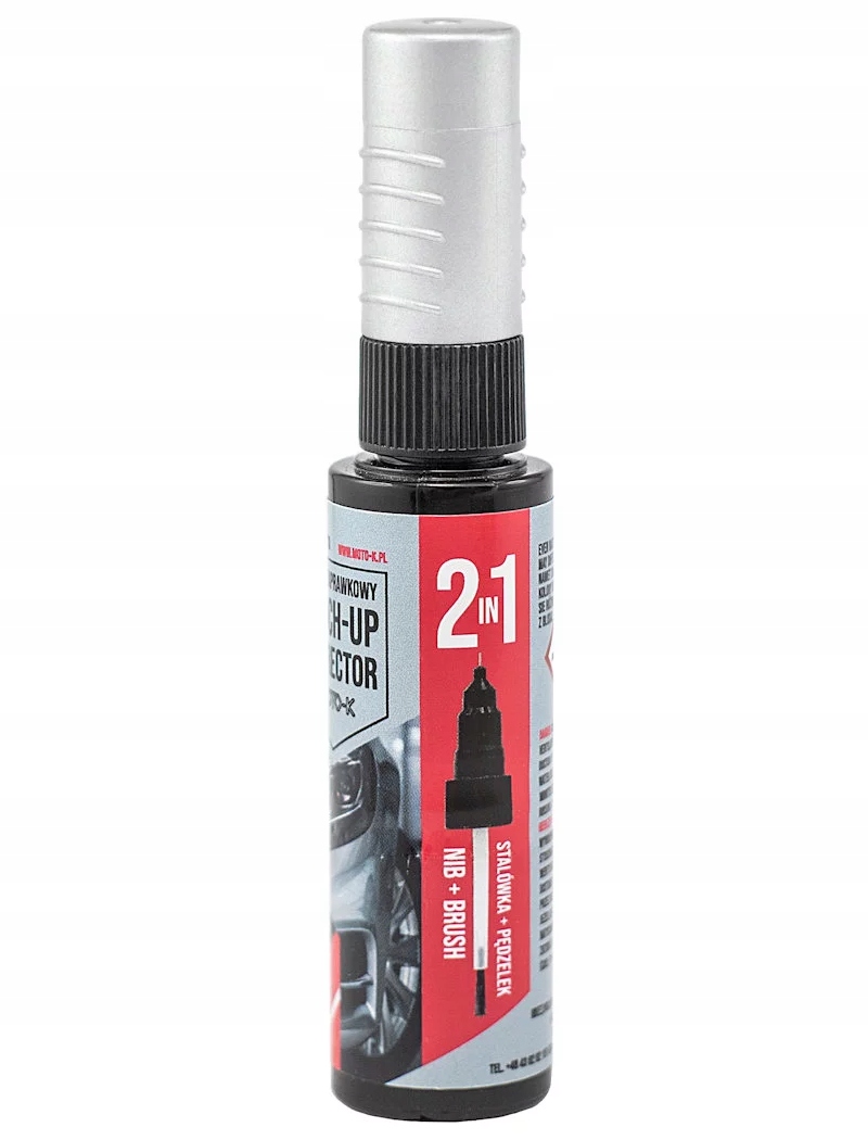 Moto-k lakier zaprawkowy zaprawka z rapidografem Srebrna Felga 940 12ml