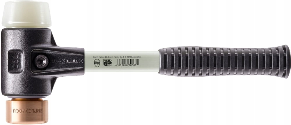 Młotek Simplex 30 mm z końcówkami z nylonu i miedzi 3748.030