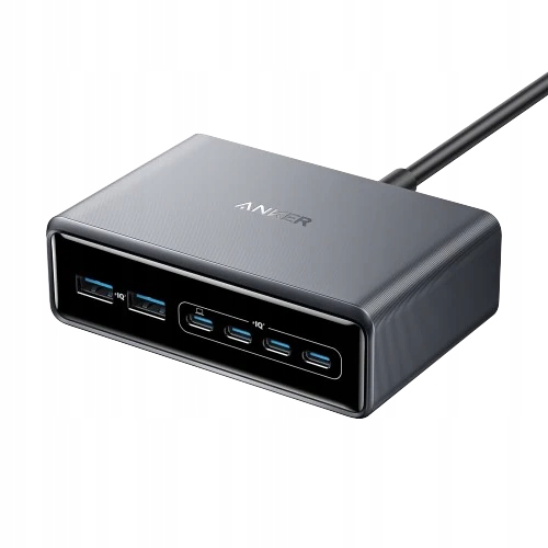 Nabíječka Anker Prime GaN 200W 2x Usb-a, 4x Usb-c, napájecí adaptér pro notebook