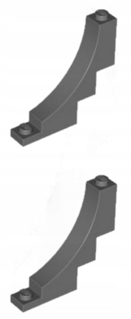 

Lego Łuk 1x5x4 Ciemny Szary 30099 6005321 2szt