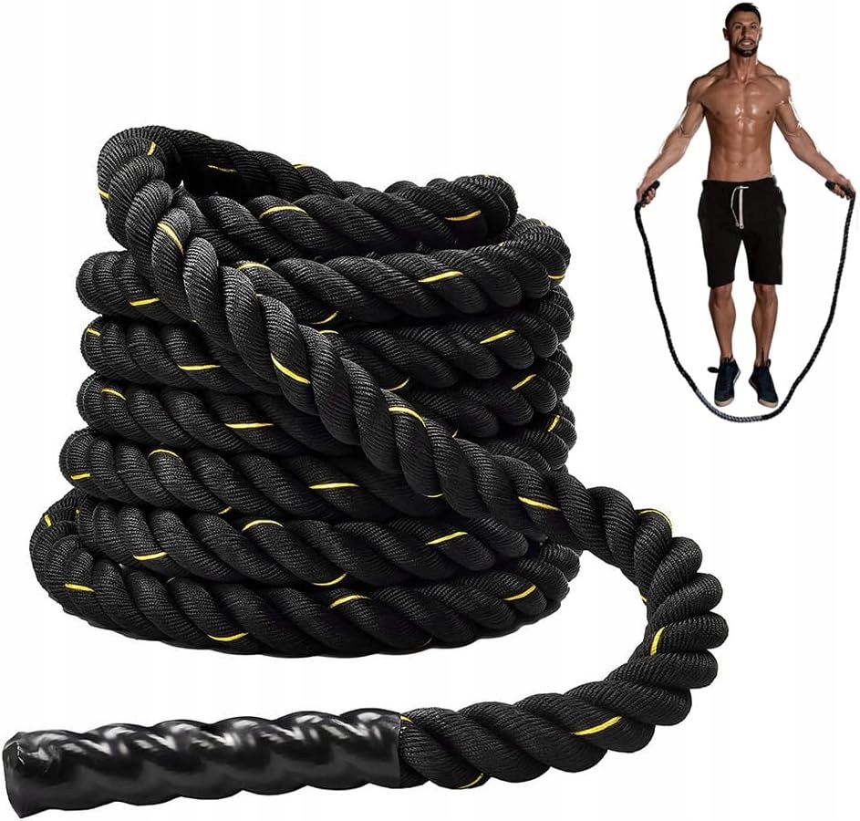 Ciężka Skakanka Treningowa Battle Rope 1,12 kg 2,8 m Fitness Siłownia