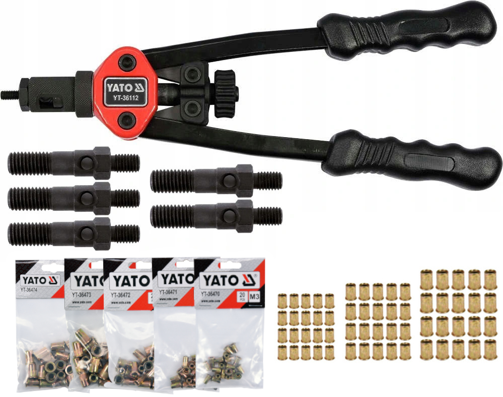 Nitownica Ręczna Yato Nitonakrętki M3-M8 100 Szt