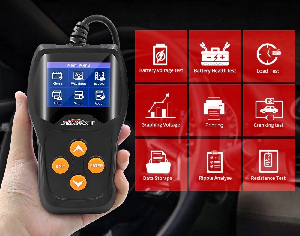KONNWEI KW600 Tester diagnostyczny do akumulatorow Producent code KW600