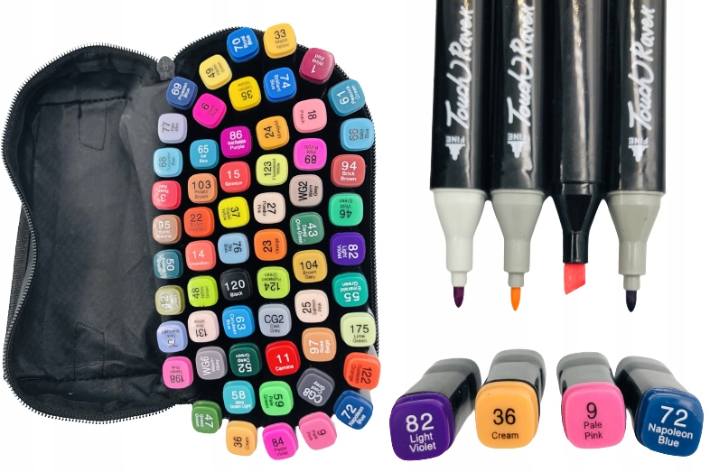 PRO TOUCH MARKERY PISAKI 60 kolorów DWUSTRONNE