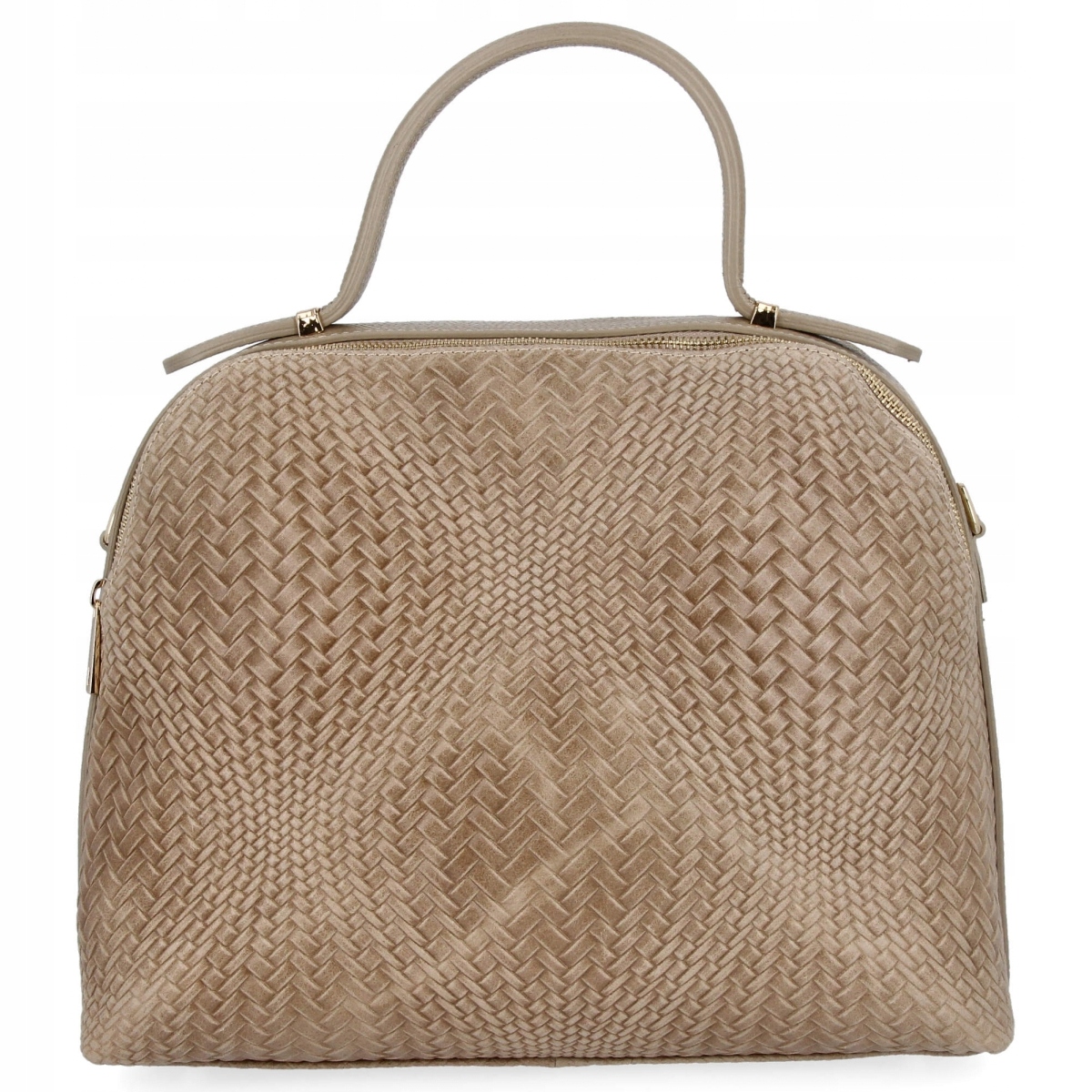 Kožená kabelka Italský Kufřík 2 komory 5273 Zemitá