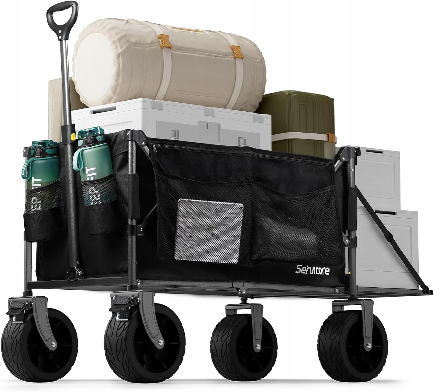 Skladací záhradný plážový festivalový vozík na náradie 300 l XXXL150 Kg