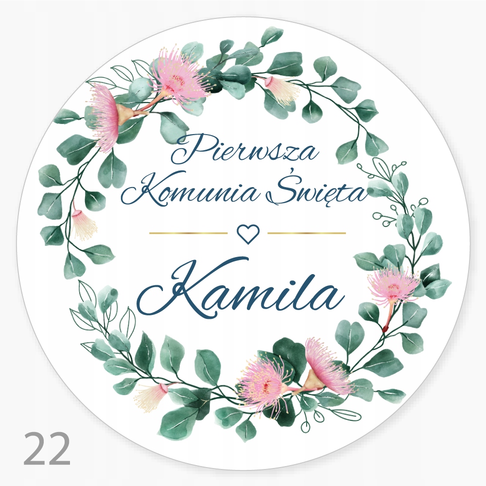 

Naklejki Komunijne Personalizowane Twoje Imię 24