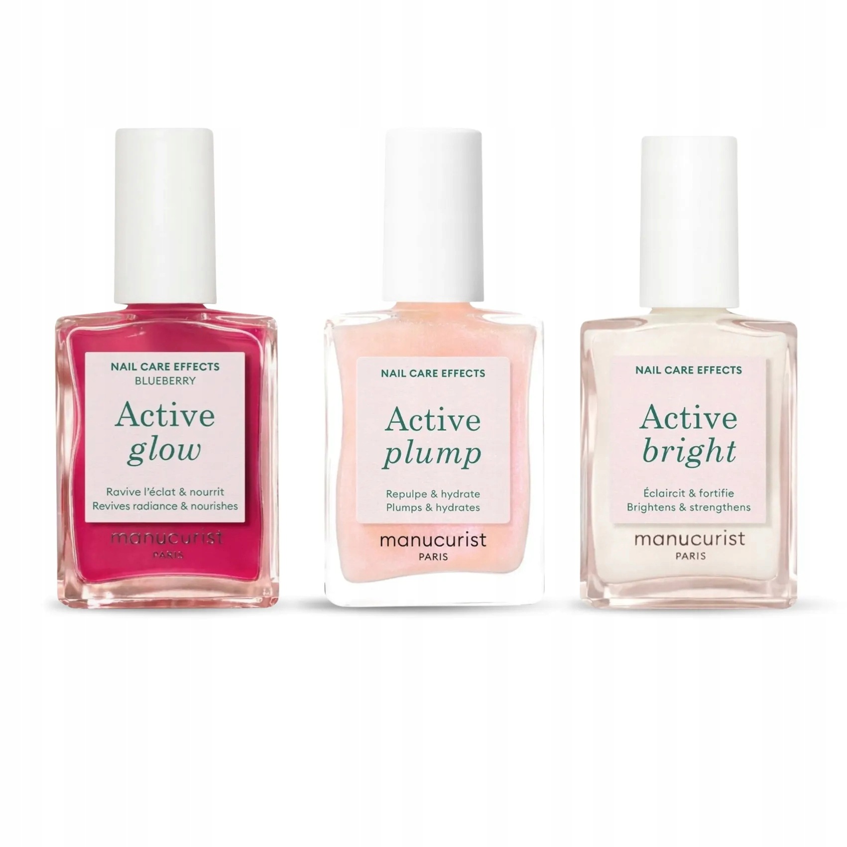 Manucurist Active Trio sada lakových kondicionérů Plump Glow Bright 3x15 ml