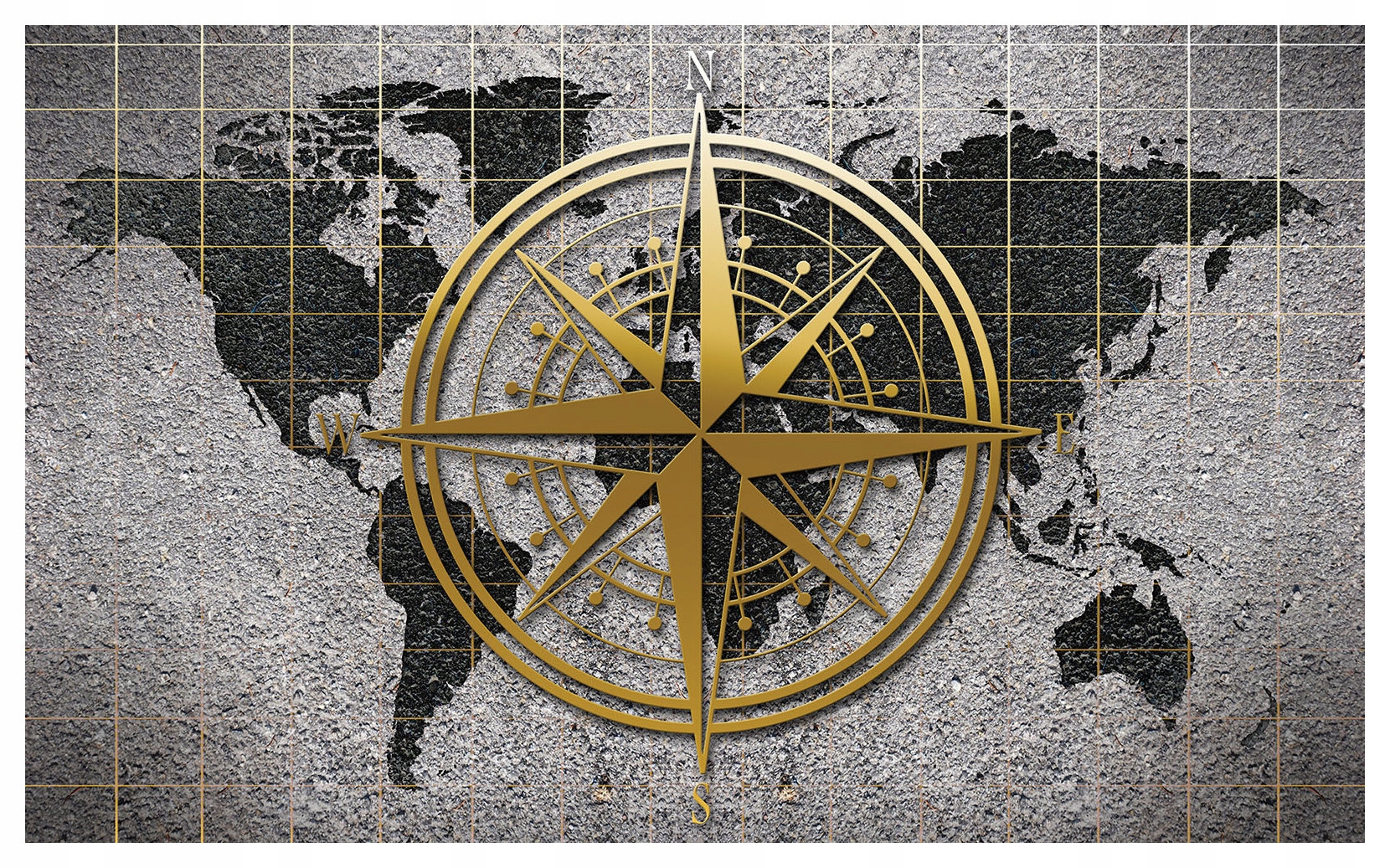 Fototapeta Mapa světa a kompas pro loft minimalismu 208x146 lepidlo