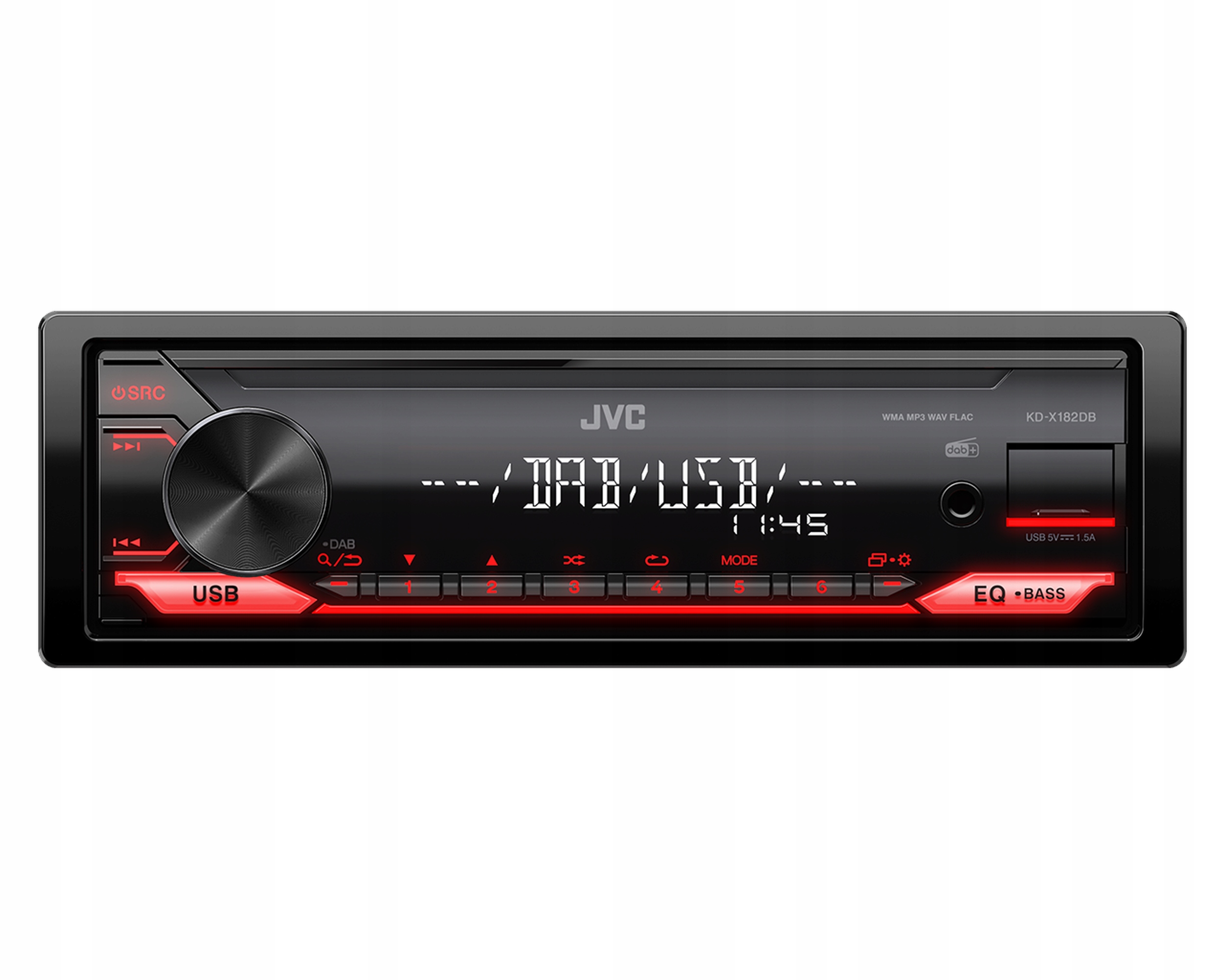 Jvc KD-X182DB Radio samochodowe 1-DIN Dab+ Aux Usb Dsp