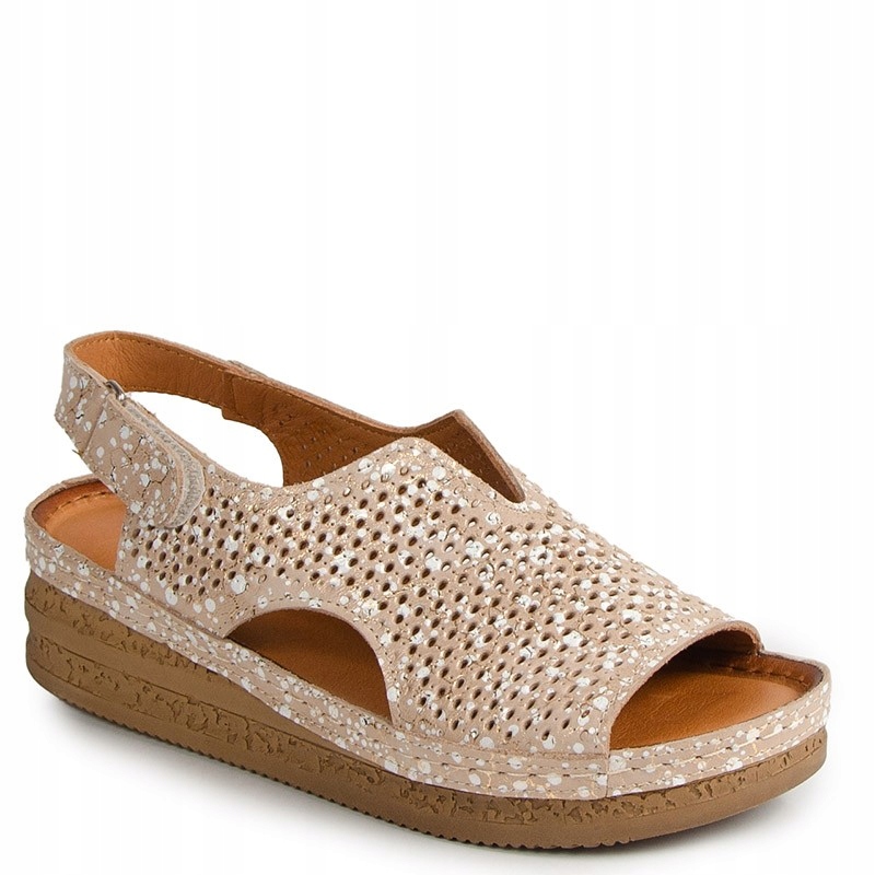 Maciejka L4494-25/00-1 Zlaté Kožené Sandály 38