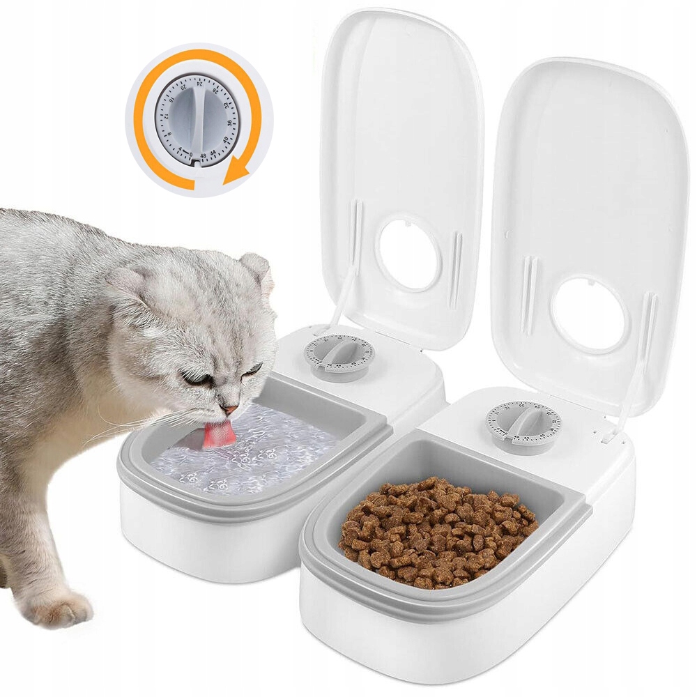 Levně Auto Dávkovač Krmiva A Vody Pro Domácí, Suchá I Mokrá Zvířata S Časovačem