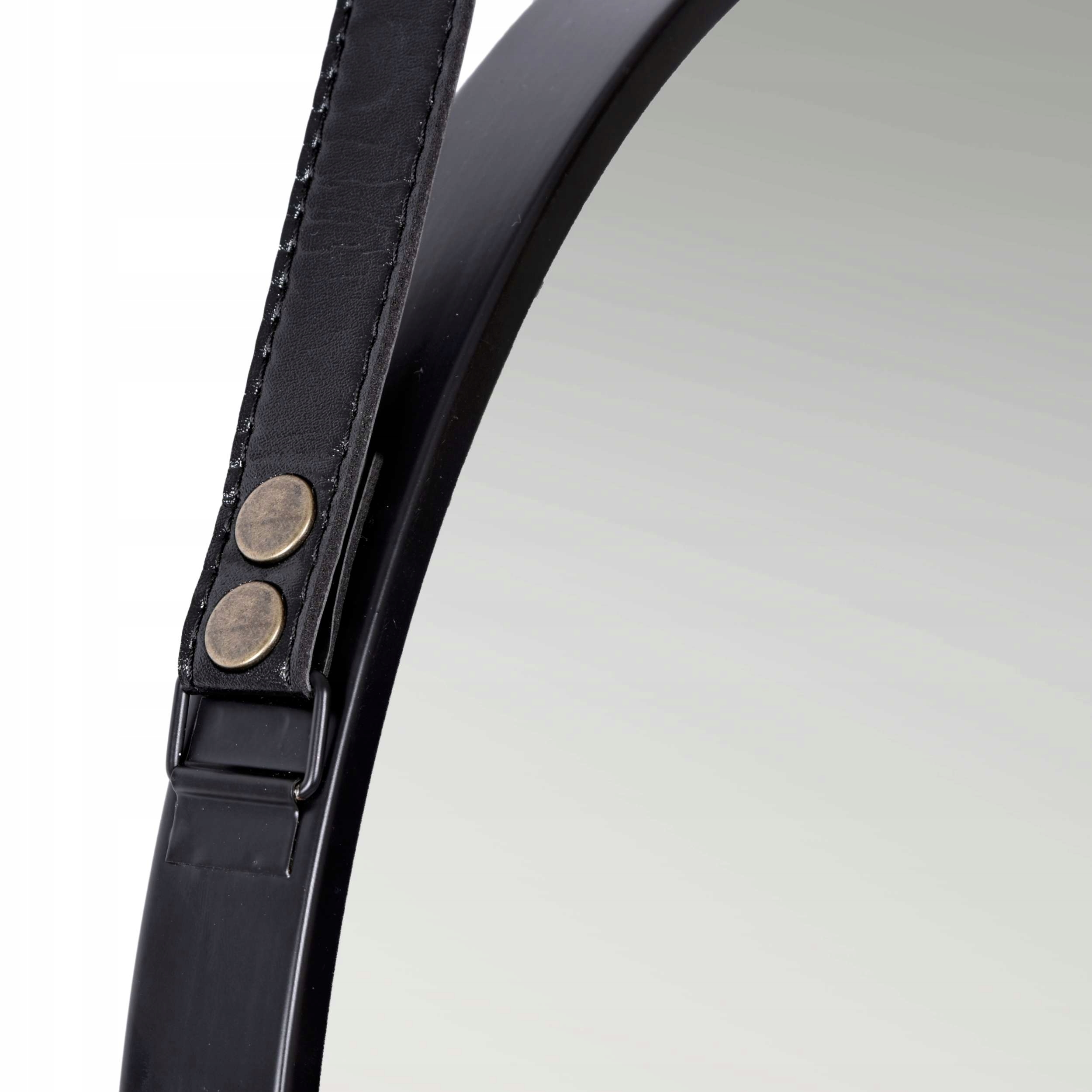 NOWOCZESNE LUSTRO WISZĄCE NA PASKU OKRĄGŁE ŁAZIENKOWE SALON SYPIALNIA 50 cm Typ lustra ścienne