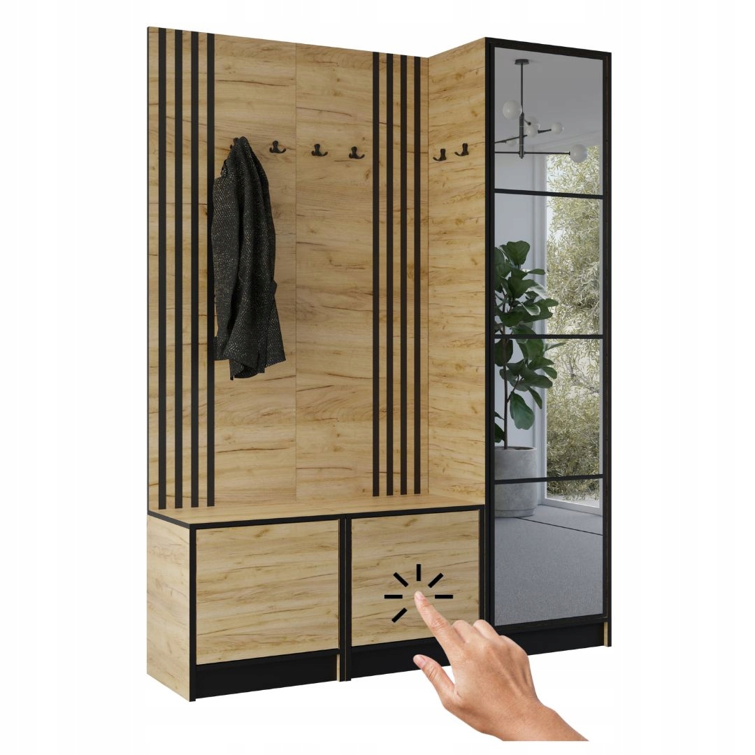 Šatní skříň Costa 20 dub craft zlatý Vzor 1