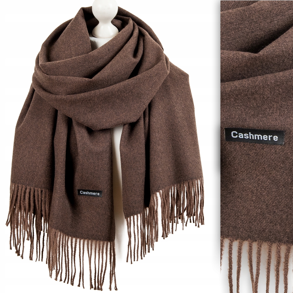 KASZMIROWY SZAL KLASYCZNY SZALIK CIEPŁY ELEGANCKI KASZMIR KOLORY