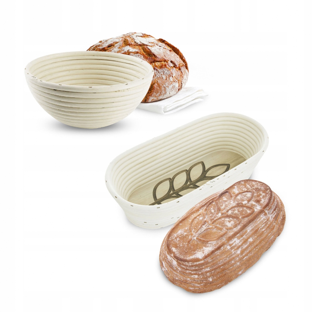 

Zestaw Koszyków Ratanowych Wyrastania Chleba 2 szt