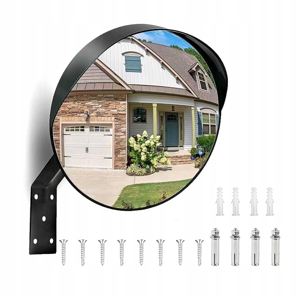 Zrcadlo Konvexní 30 cm Silniční Držák Upevnění Skladovací Zrcátko