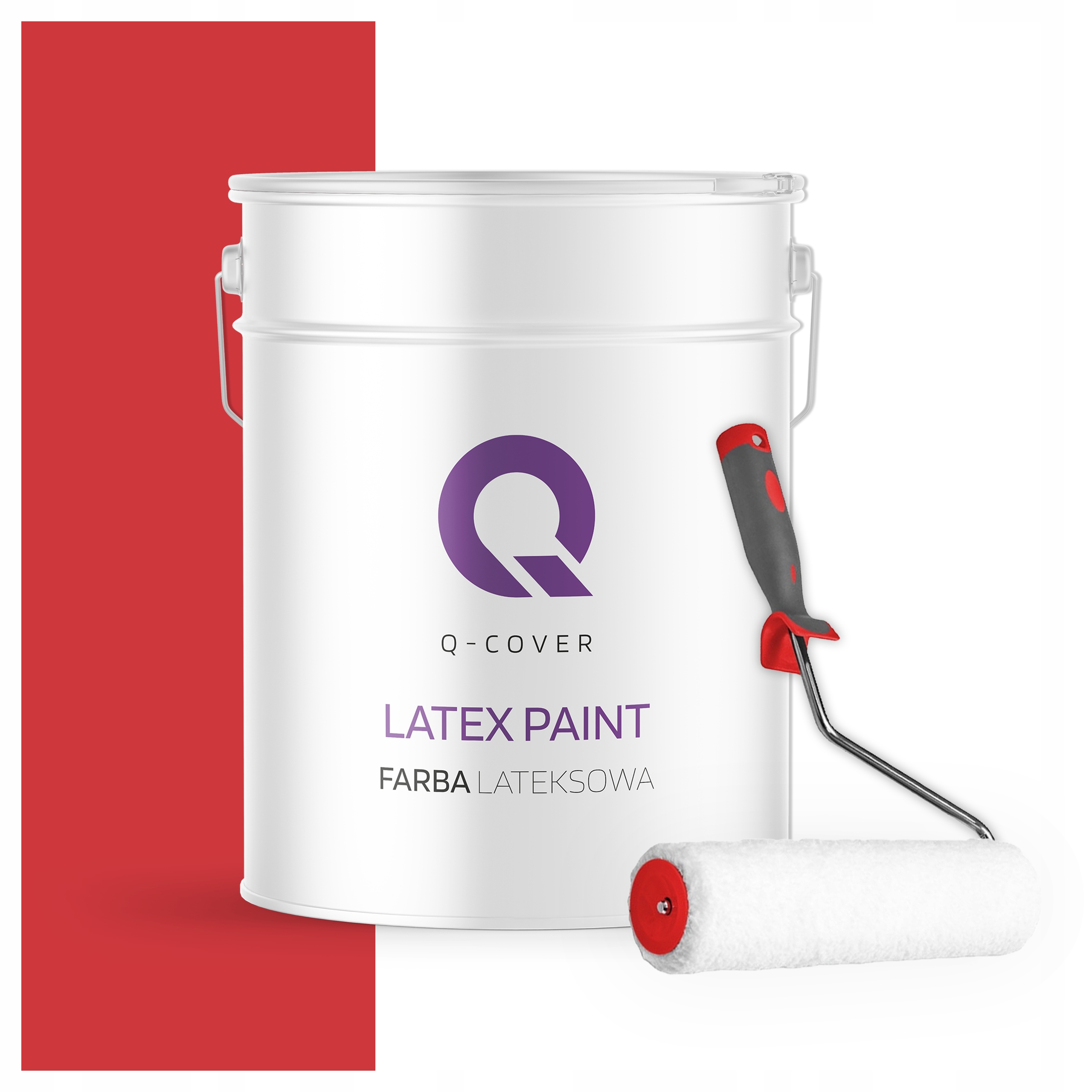 Latexová farba na steny stropov Hlboká matná 10L Červená Ohnivá valček
