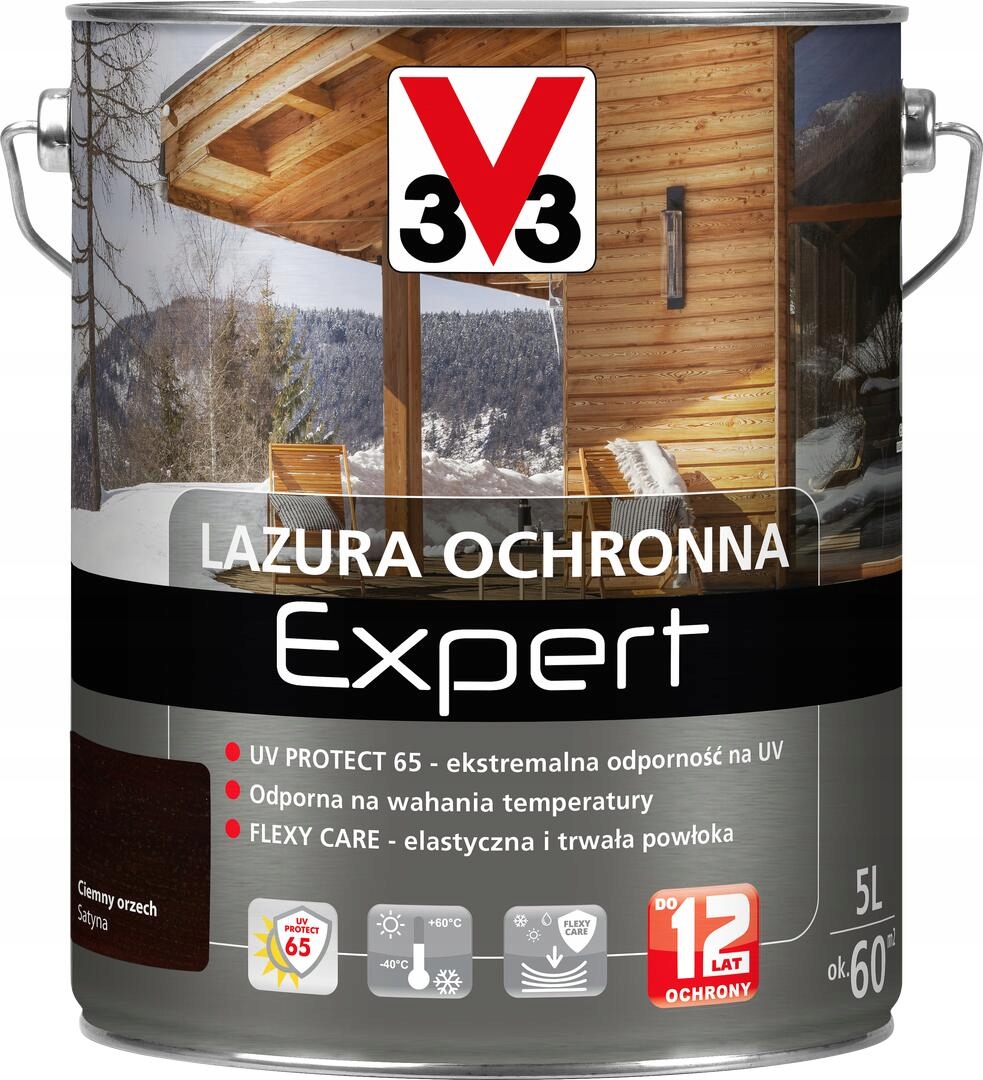 Lazura V33 Polski Klimat Expert 12 Lat 5L Ciemny Orzech