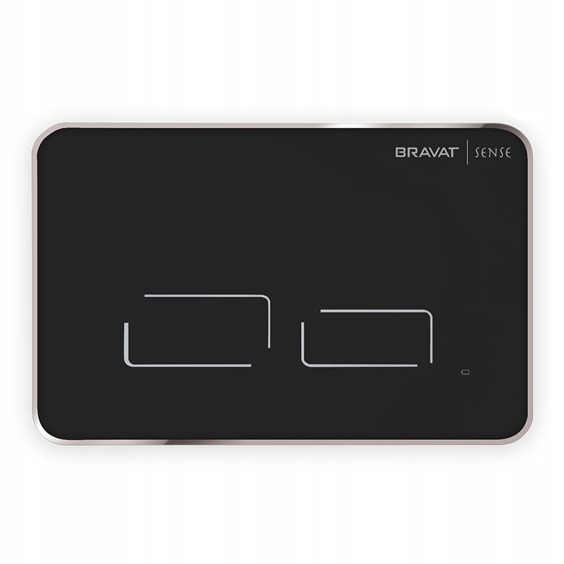 Przycisk dotykowy spłukujący Bravat SENSE czarny szklany